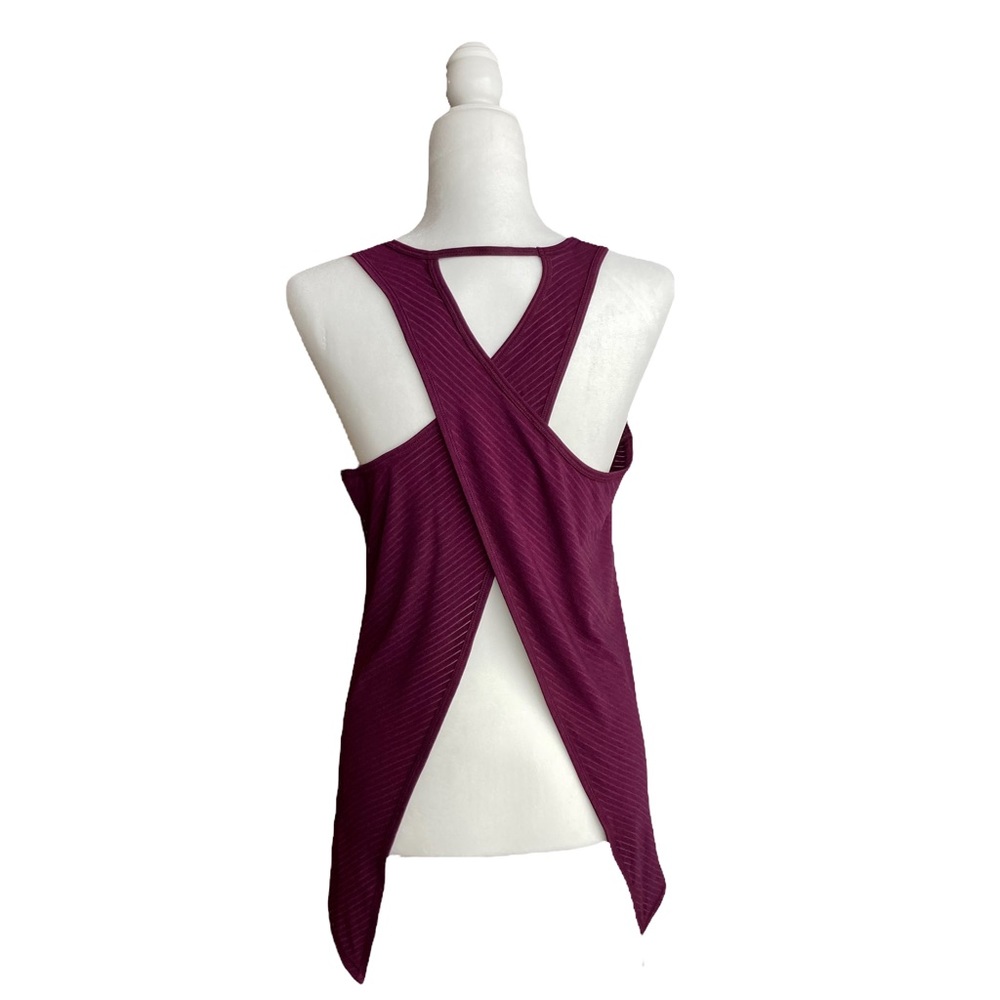 Athleta Women’s Top Style54023 Athletic Tank w/open back detail Purple - Picture 4 of 7